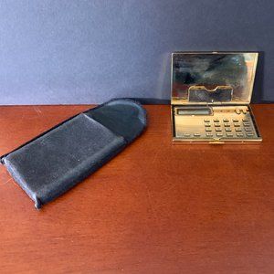 Vintage SAY NO TO DRUGS The Golden Case 24K Brass Calculator Nancy Reagan